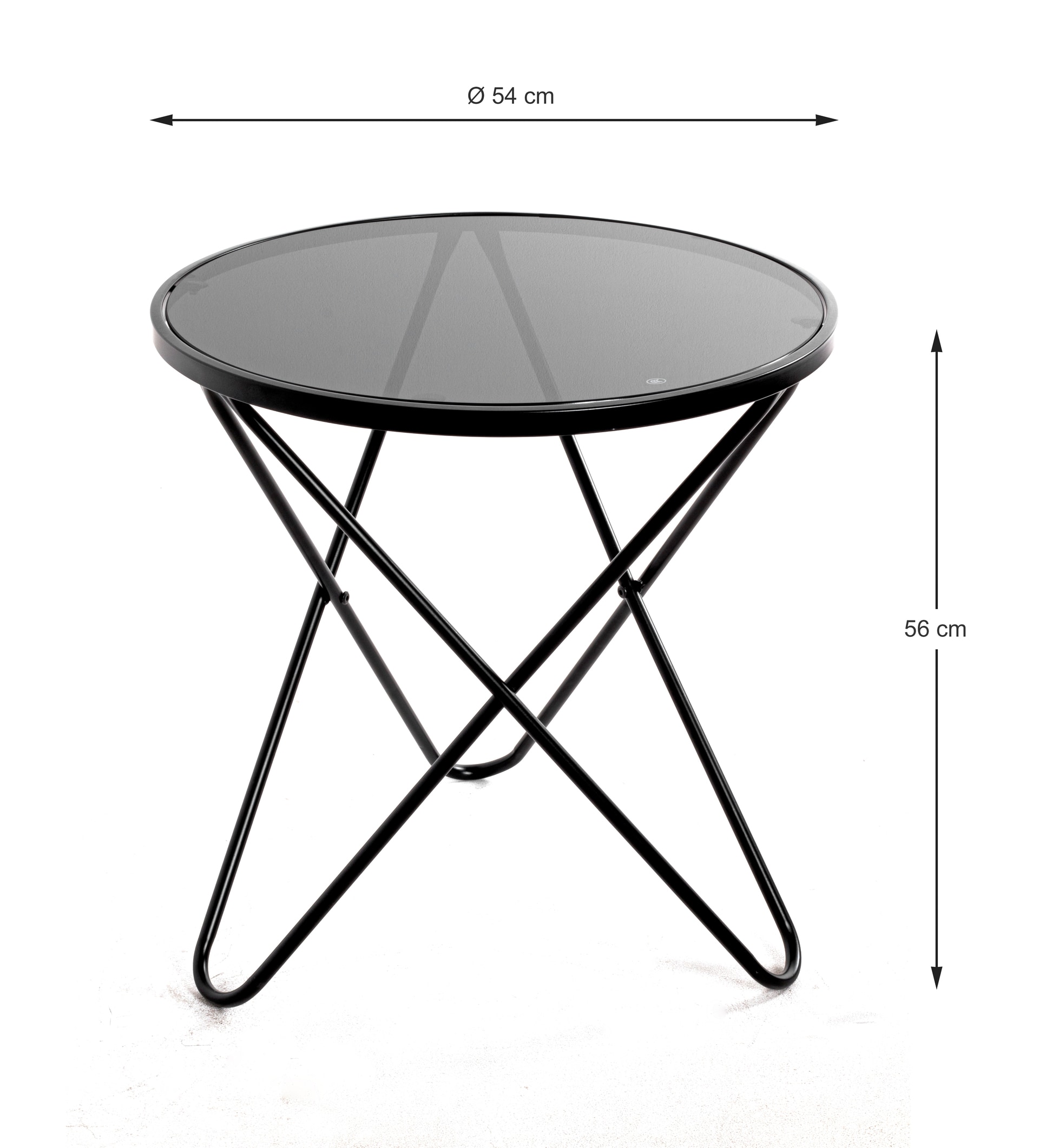 Beistelltisch Ø 54 cm schwarz