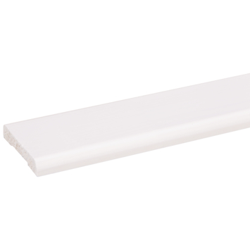 Koplat recht grenen wit gegrond 12x68 mm 270 cm