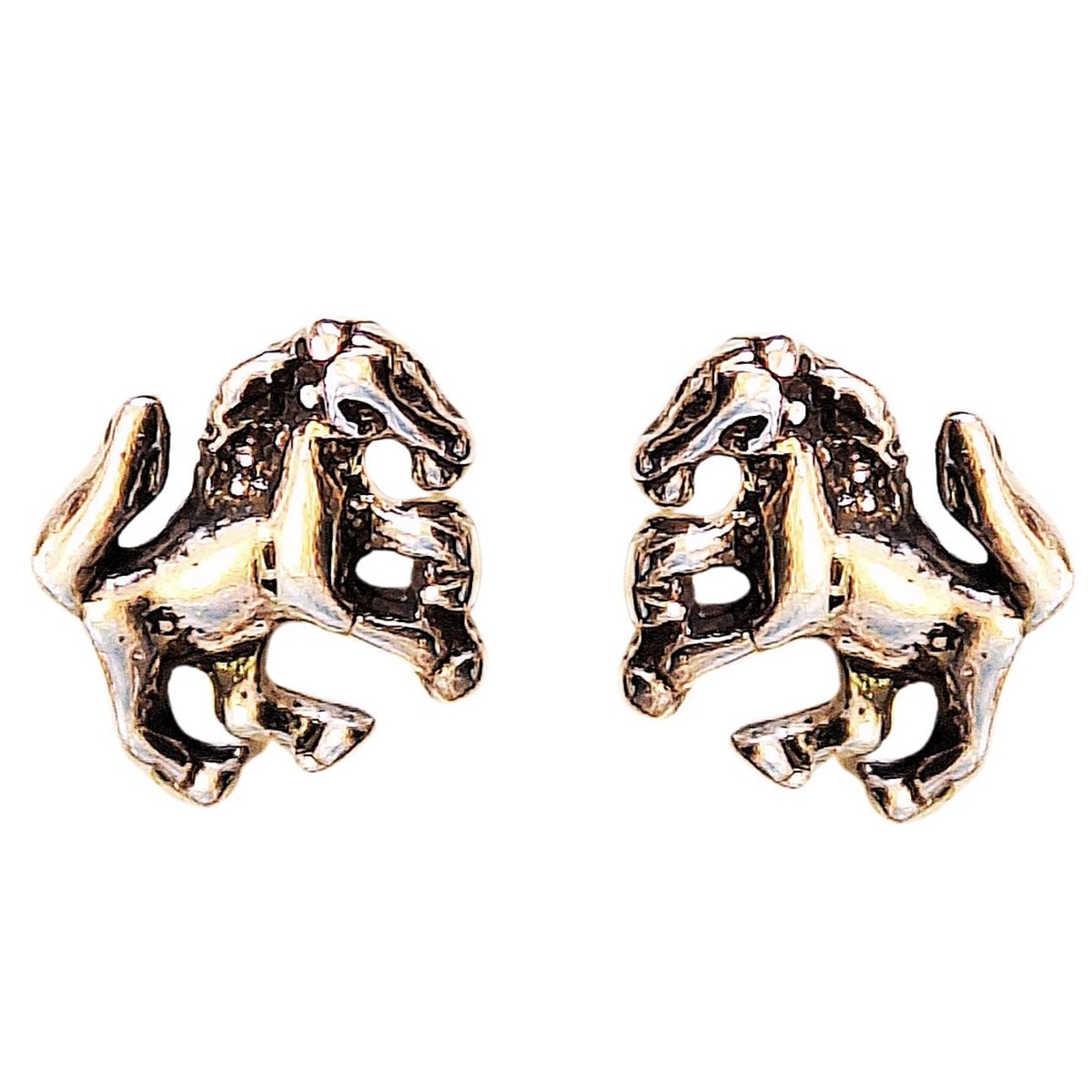 Boucles d'oreilles Cheval en argent 925°/00