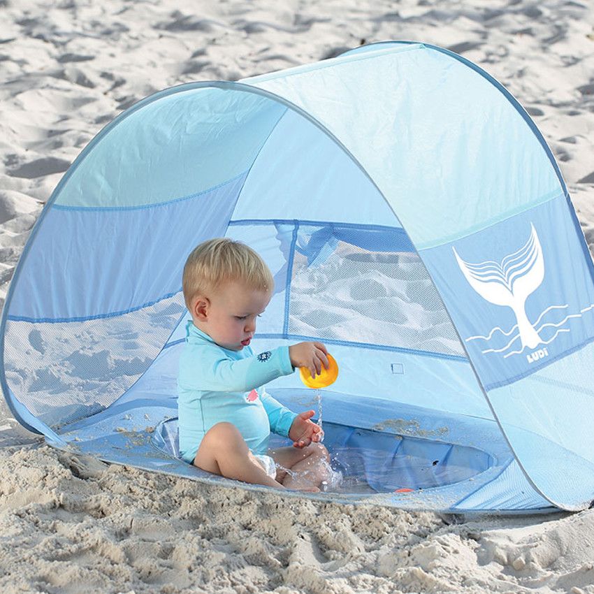Piscine multifonction anti-uv pour bébé - Ecru