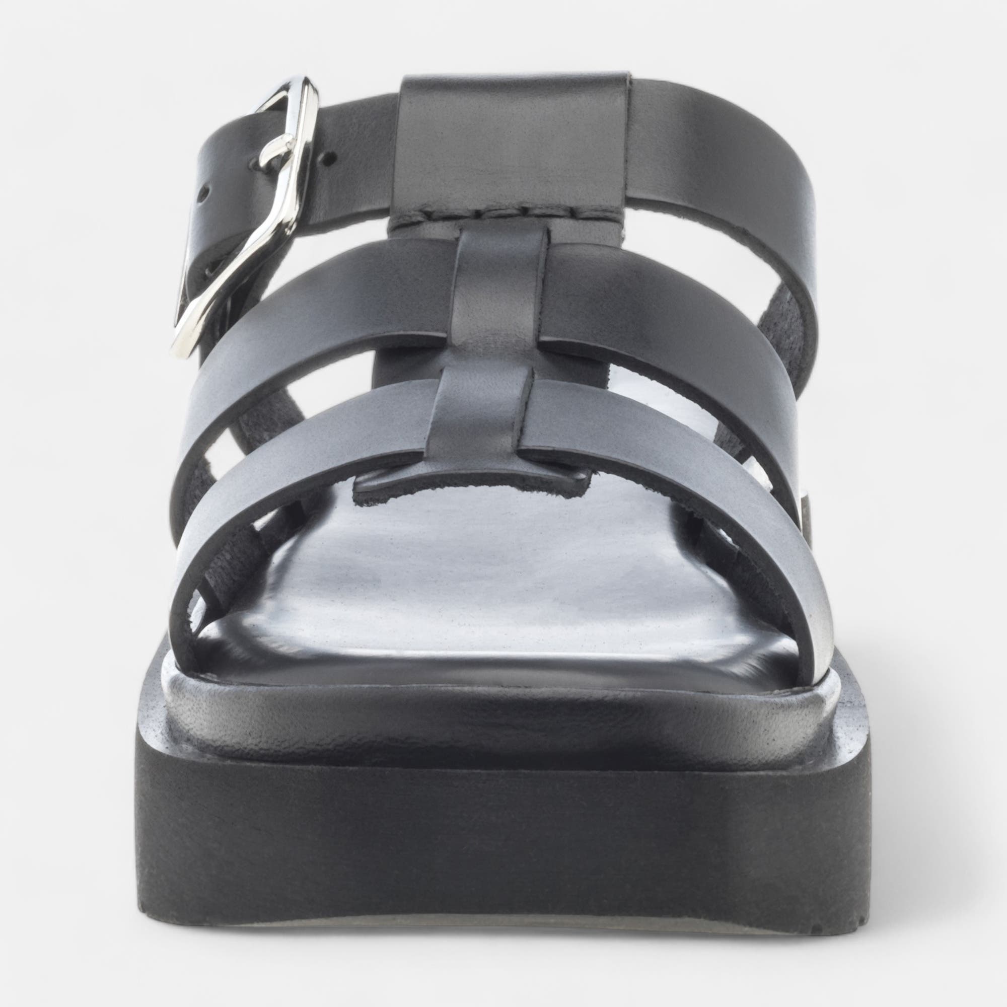 Mules Femme en cuir noir