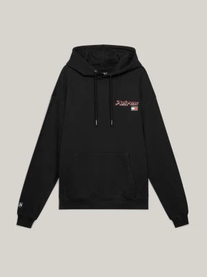 Tommy x Avirex Moletom com Capuz e Logo Traseiro de Gênero Duplo