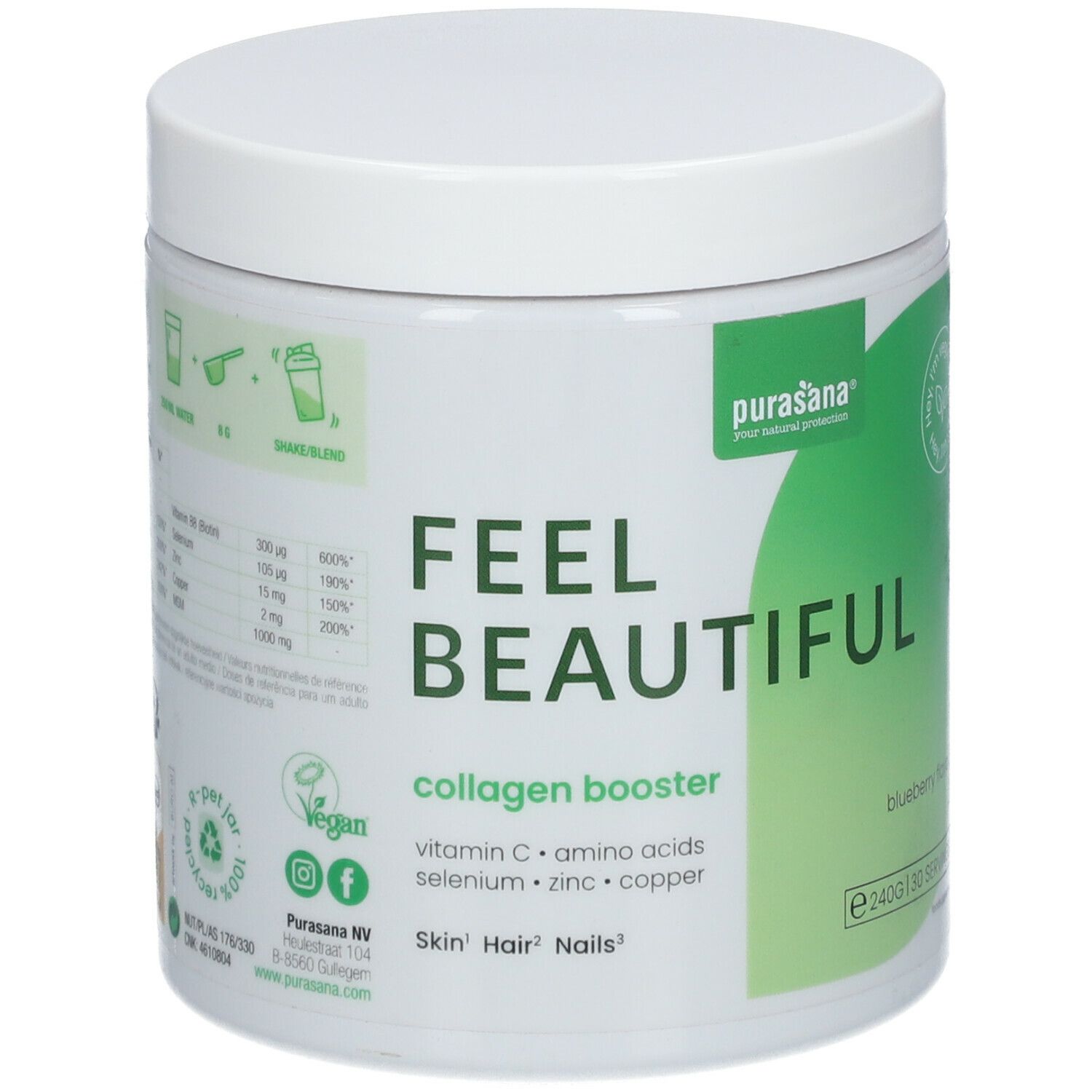 Purasana® Feel Beautiful Collagen Vegan Booster