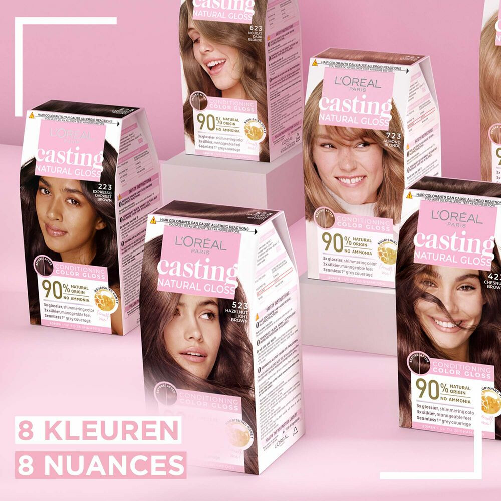L'Oréal Casting Natural Gloss Semi-Permanente Haarkleuring 823 Latte Lichtblond