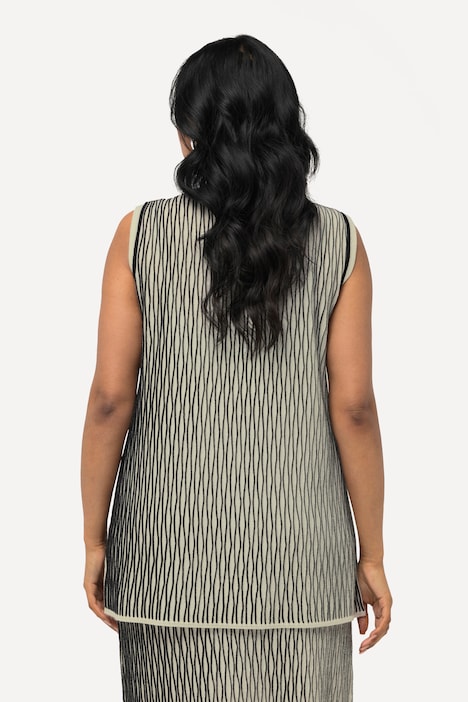 Stricktop, Wollmix, V-Ausschnitt, ärmellos