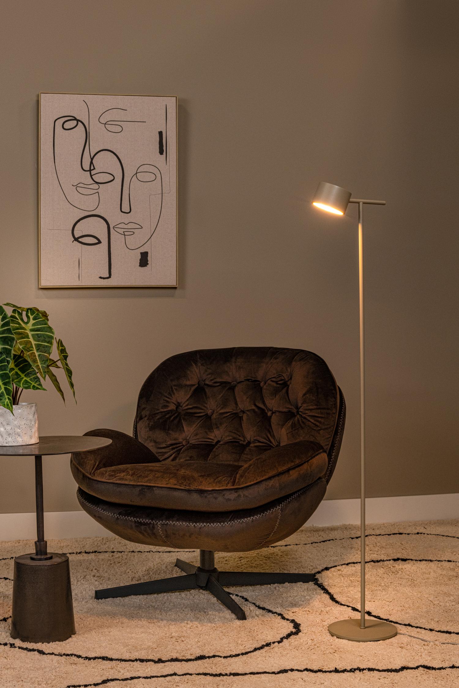 Lucide GIAN Vloerlamp - Taupe