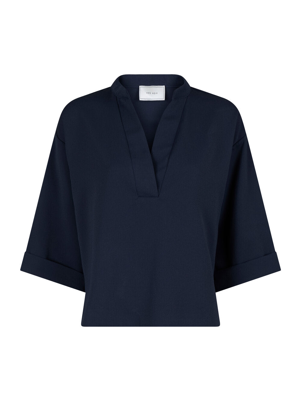 Neo Noir  Luma Crepe bluse - Navy
