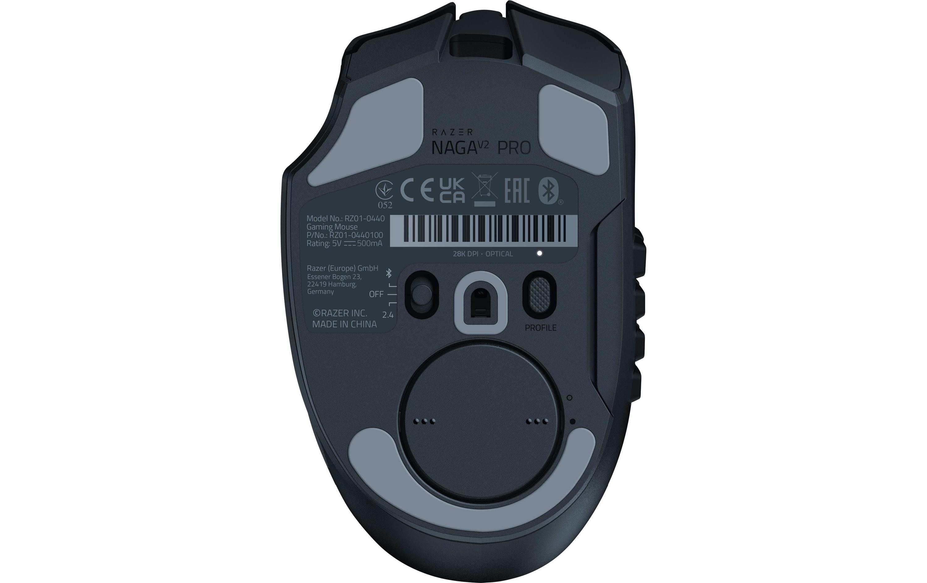 Gaming-Maus Naga V2 Pro<br>Kabellose Gaming-Maus mit optischem 30'000 dpi Sensor und RGB-Beleuchtung