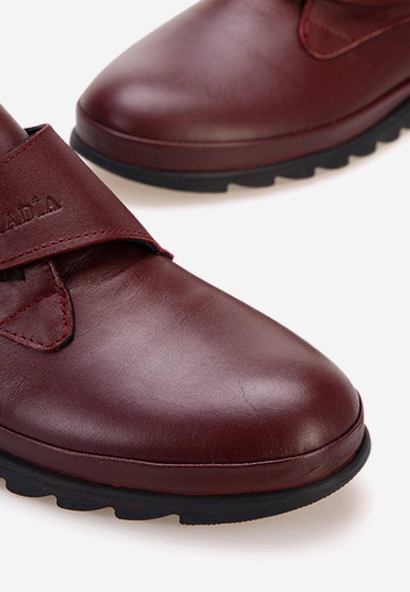Mocassins en cuir naturel rouges Asti