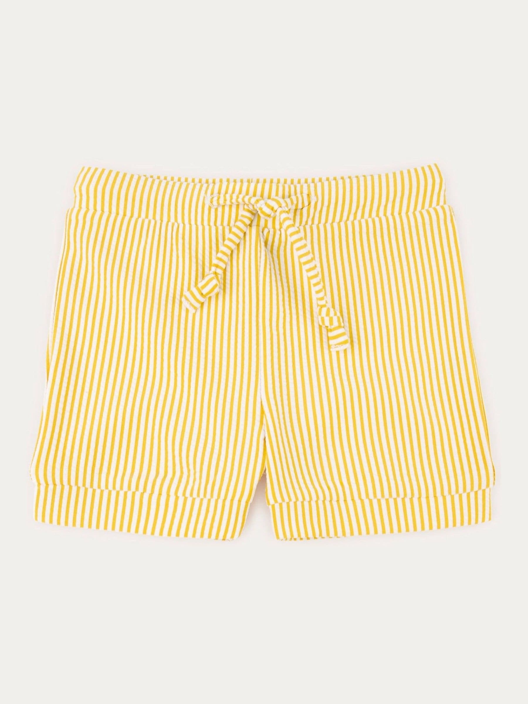 Geel - MORI BY Seersucker Swimming Trunks