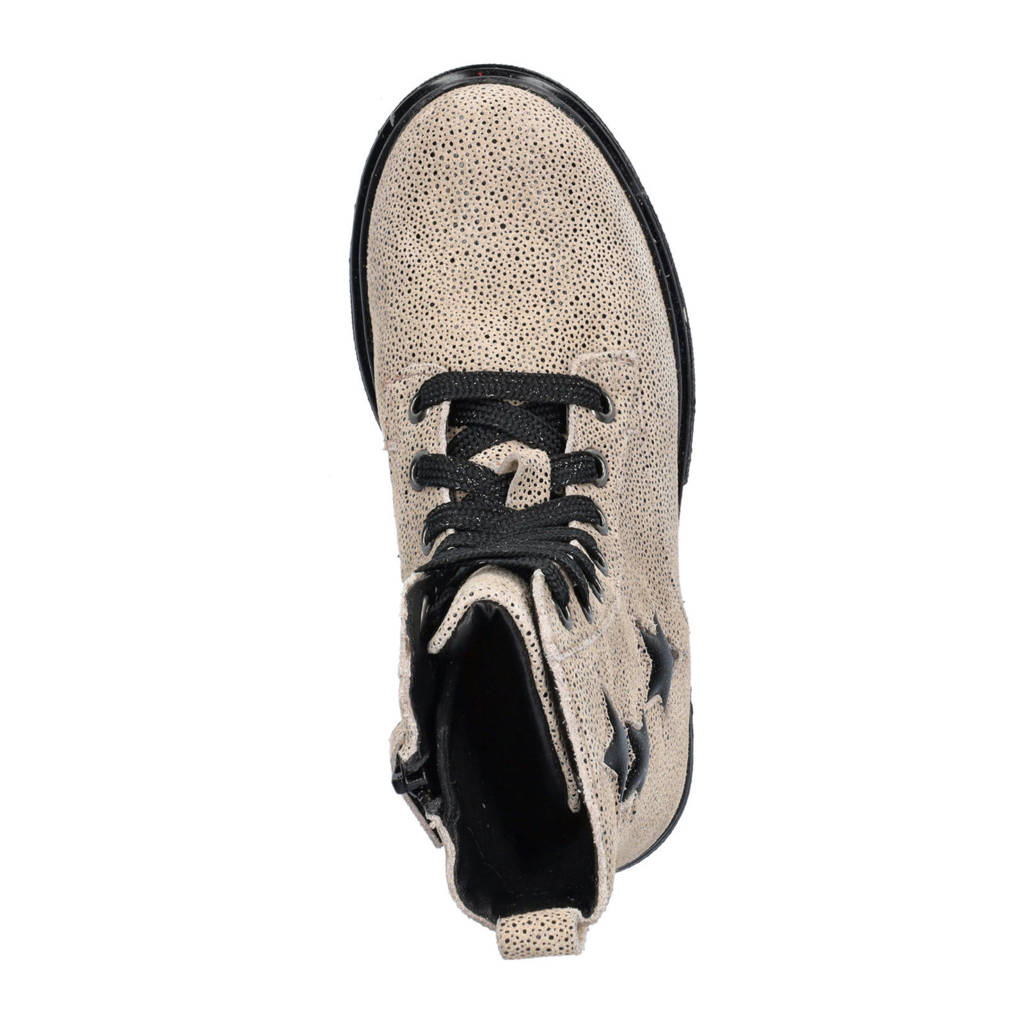 Nelson Kids suède veterboots beige