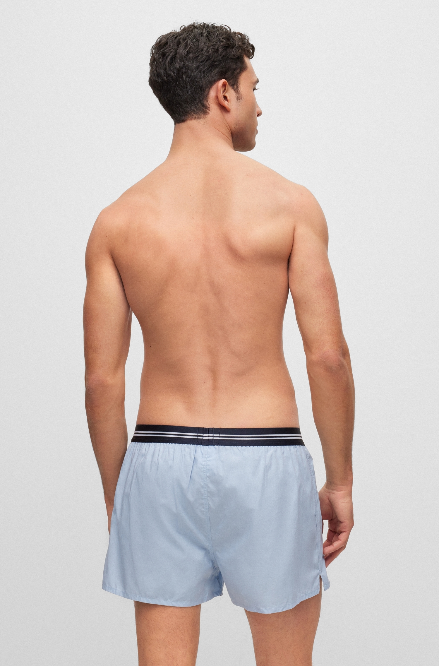 BOSS Boxershorts »3P Woven Boxer«, 3 Stk. mit Eingriff mit Knopf