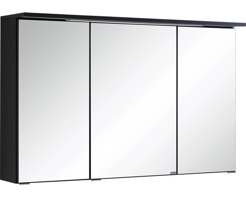 Held Furniture spiegelkast, 100 x 20 x 66 cm, donkergrijs, 3-deurs, 013