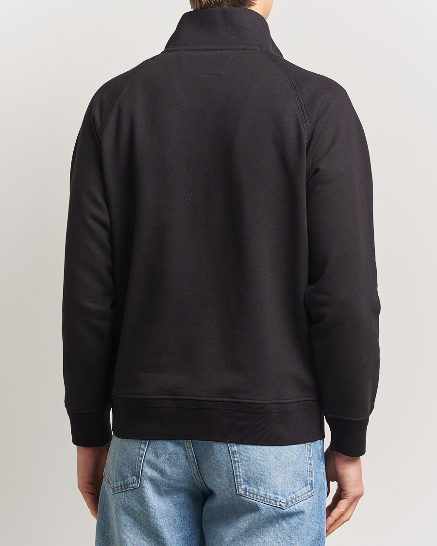 C.P. Company Diagonal Raised Fleece Half Zip Black