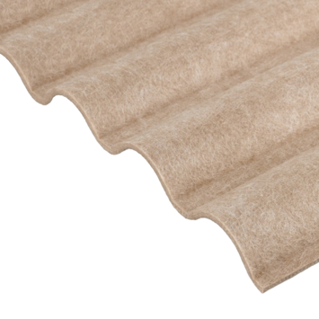 Viltpaneel met golf taupe 240x55 cm, dikte 3,5 mm, 2,64 m²