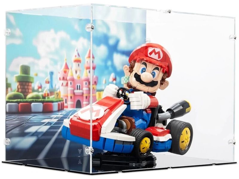 iDisplayit Acryl-Display für Mario Kart – Mario & Standard- Elegantes Acryl-Display für die LEGO Sammlung