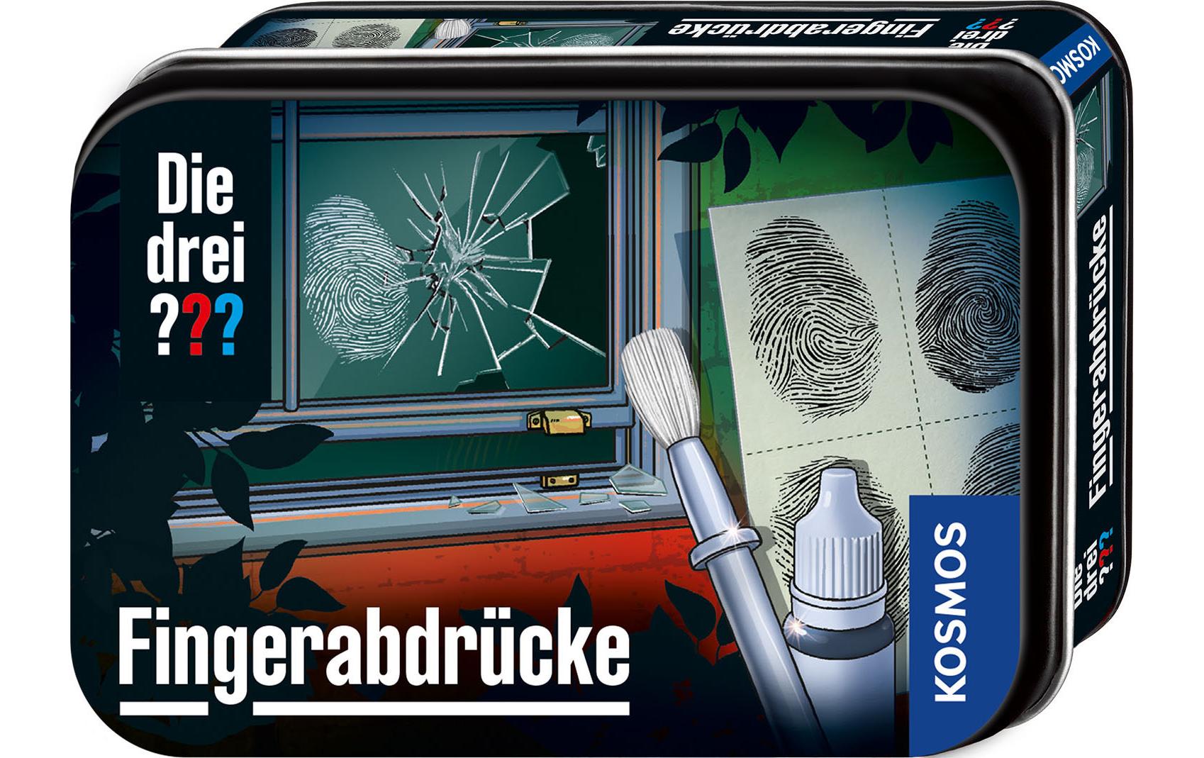 Detektivausrüstung Die drei??? FingerabdrückeCooles Detektiv-Set in hochwertiger Metalldose