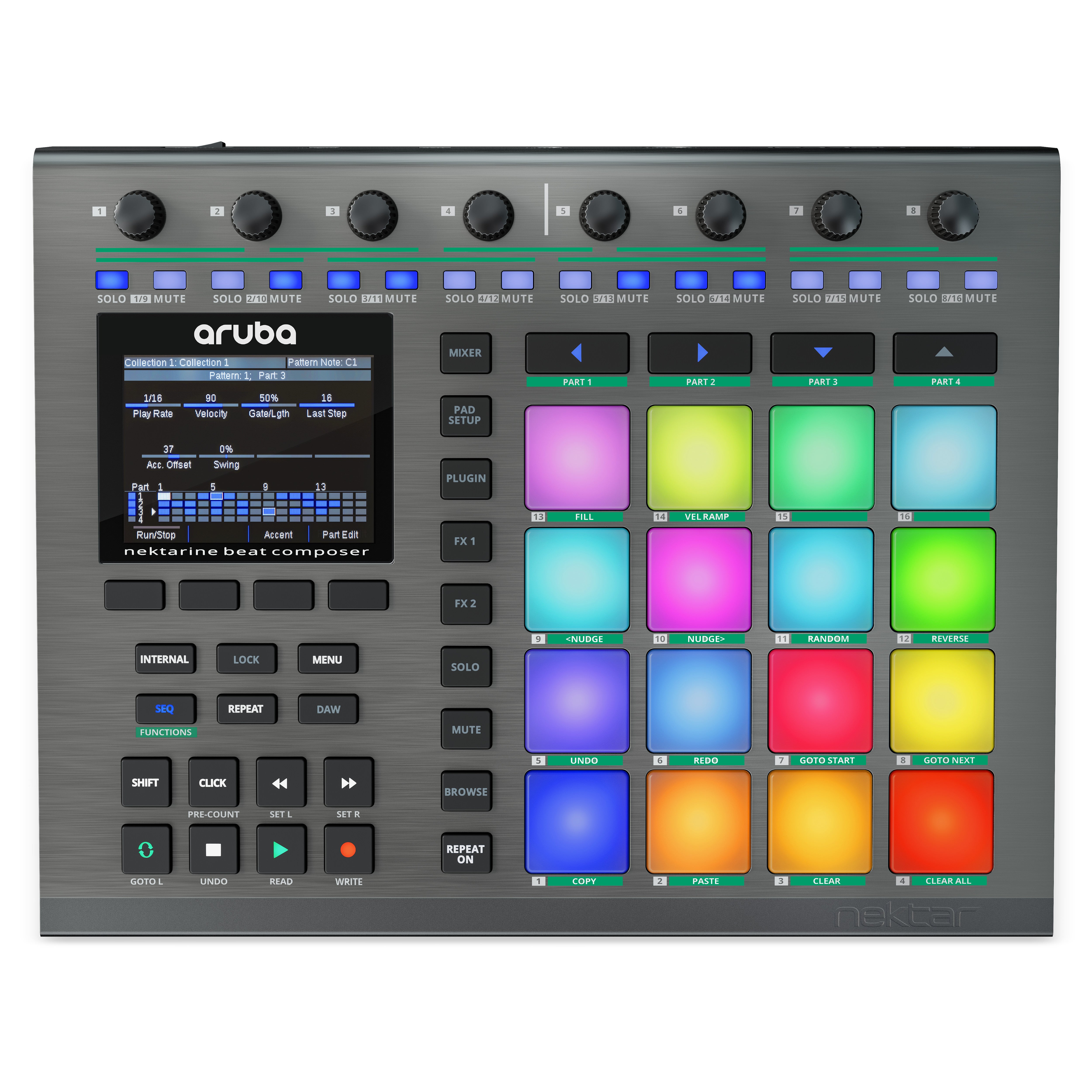 Nektar ARUBA Beat Composer USB/midi pad controller / sequencer