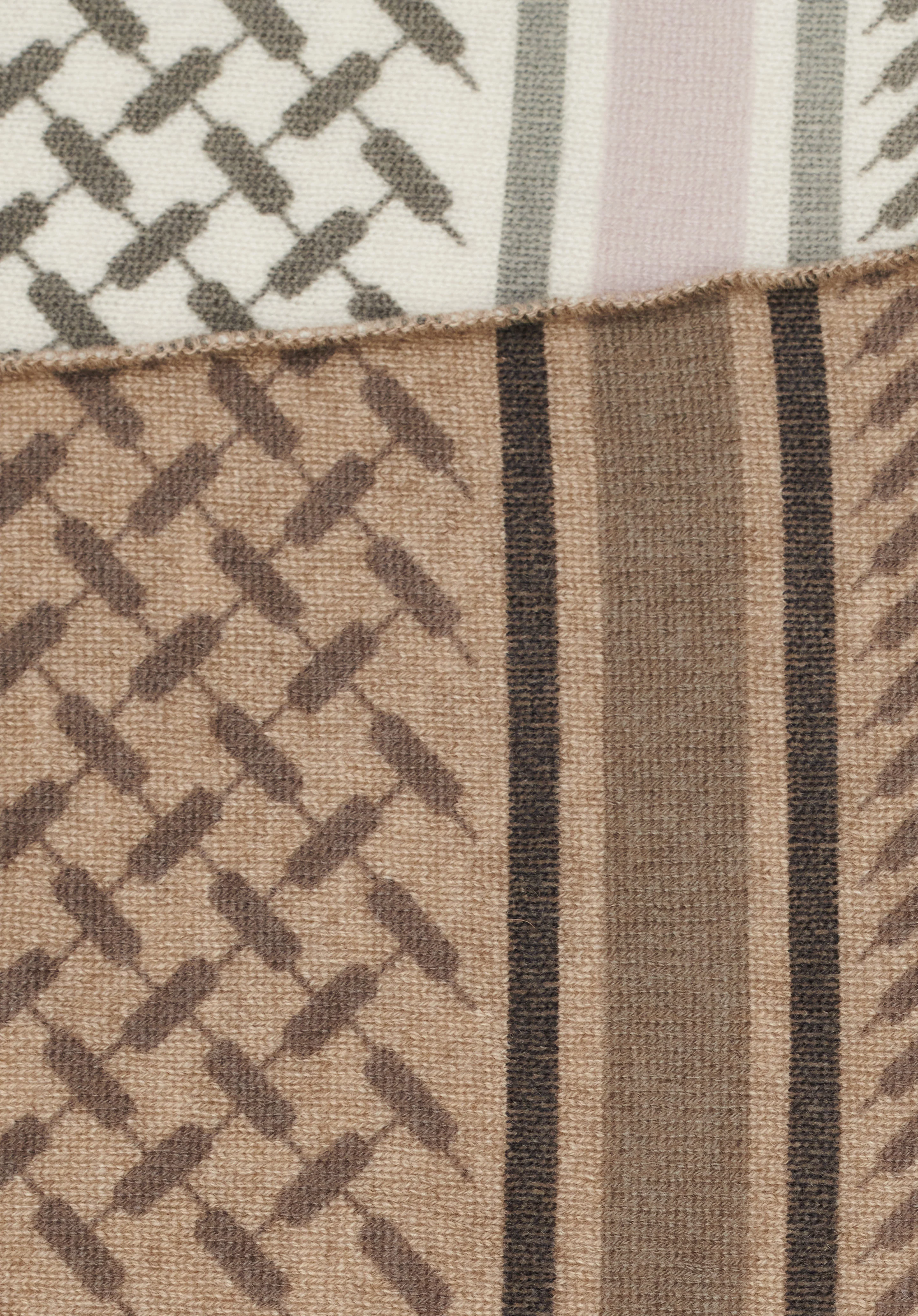 Lala Berlin  Triangle Patchwork tørklæde - Grey on Alabastro