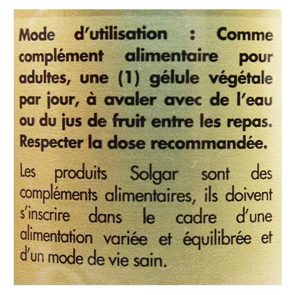 Solgar L-Glutathion 50mg 30 gélules végétales