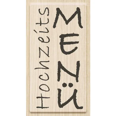 Knorr Prandell Stempel aus Holz (Menü) Motivgröße 3,7 x 7,5 cm, Motiv: Hochzeitsmenü