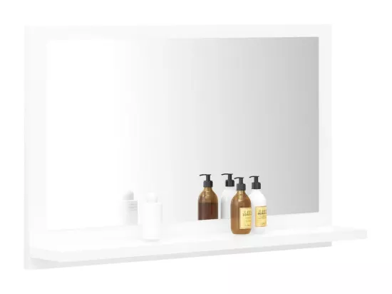 Miroir de salle de bain Blanc 60x10,5x37 cm Bois d’ingénierie