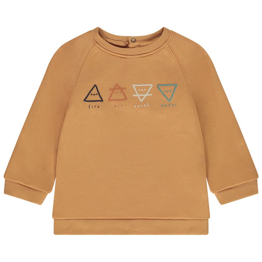 Sweat molleton puff print triangle pour bébé garçon - Multicolore
