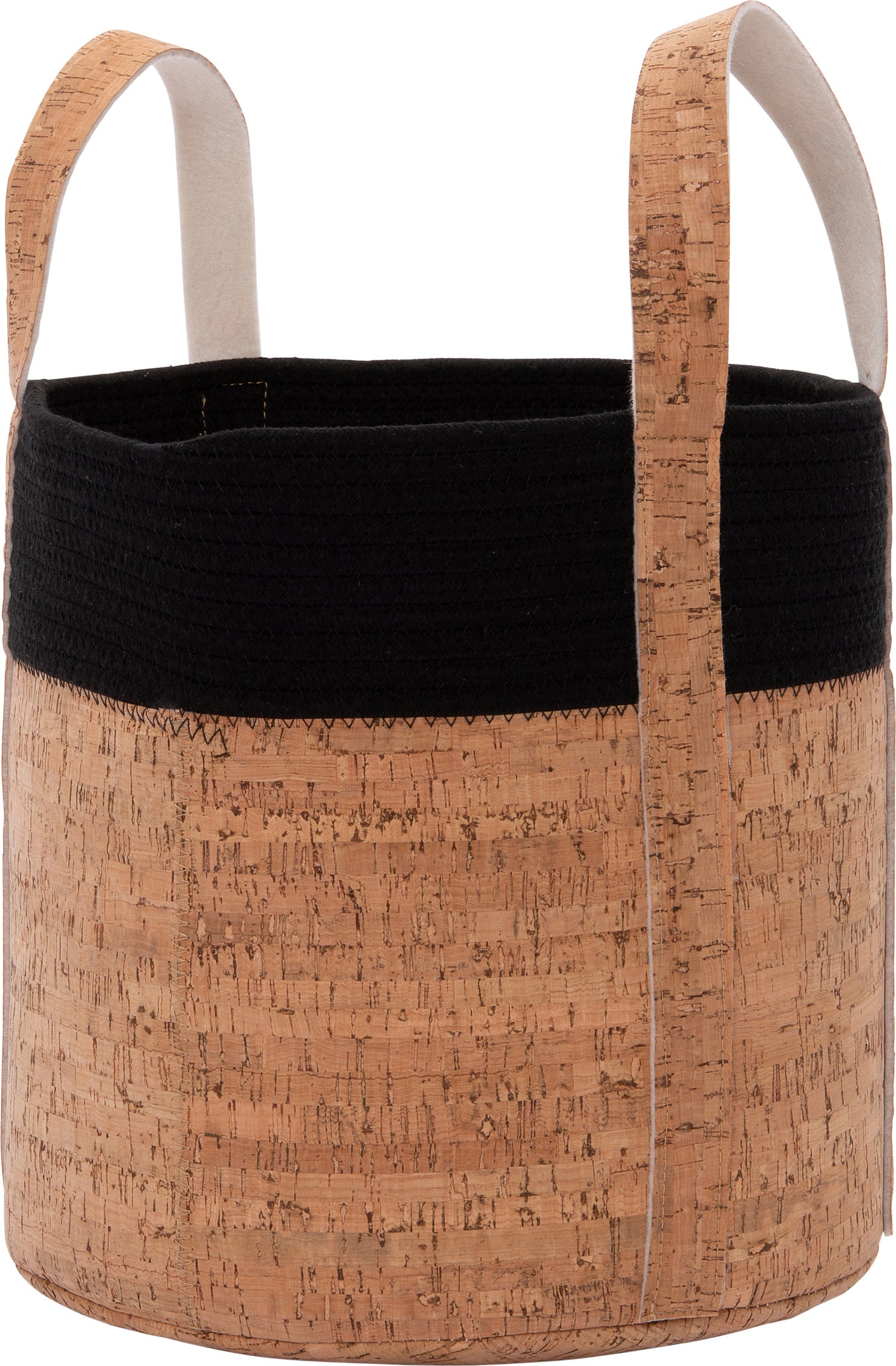 Intratuin opbergmand Xue zwart / naturel D 30 H 30 cm