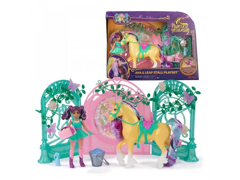 Unicorn Academy Ava & Leaf Stall Playset