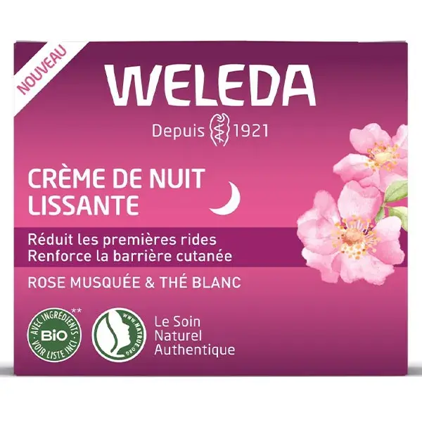 Creme Noturno Weleda Rosa Mosqueta e Chá Branco 40 ml