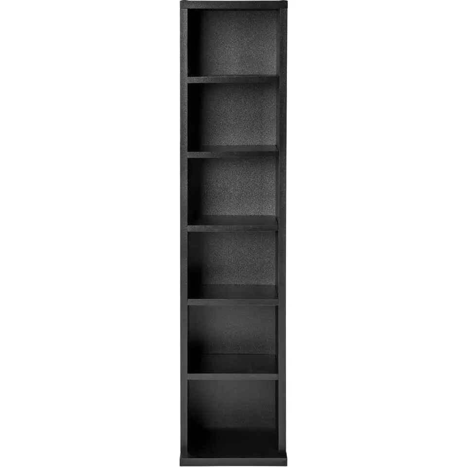 tectake CD mediakast met 6 vakken 90x21x20cm, Zwart