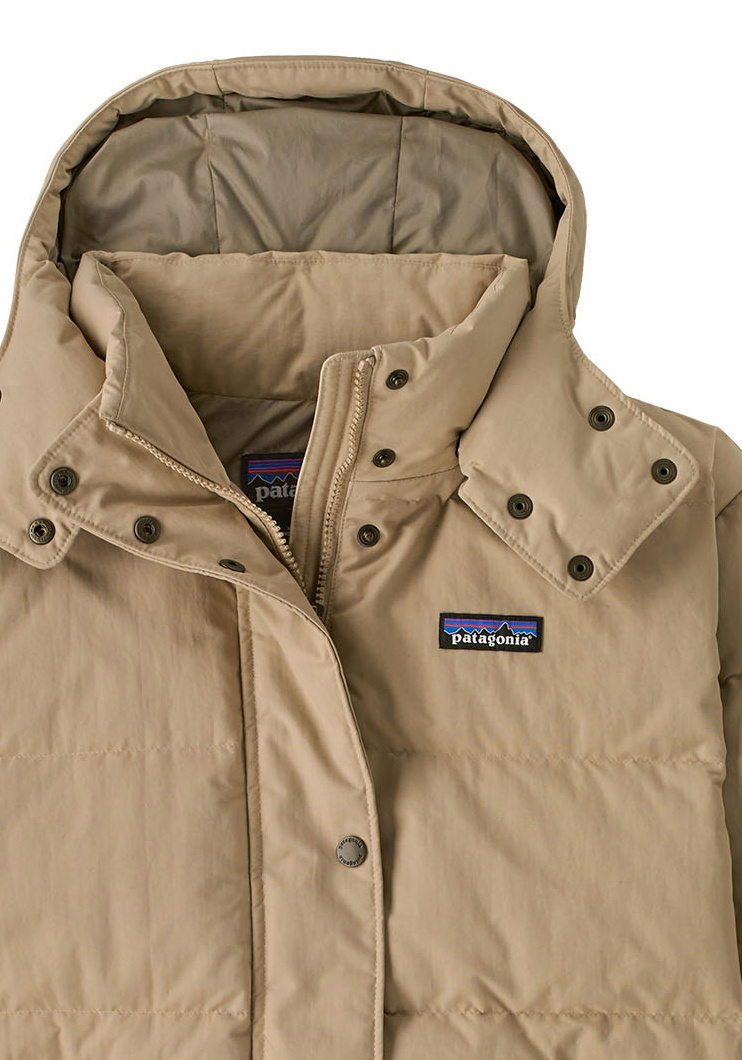 Patagonia Winterjacke W's Downdrift Jacket Oar Tan w/Seabird Grey