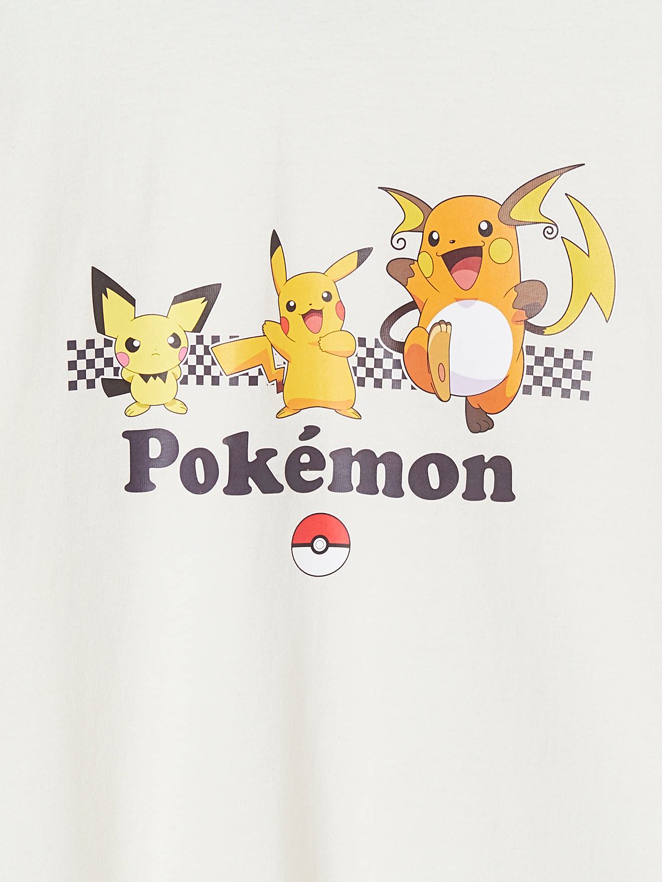 Camiseta de manga comprida Pokémon® para meninos, cor off-white