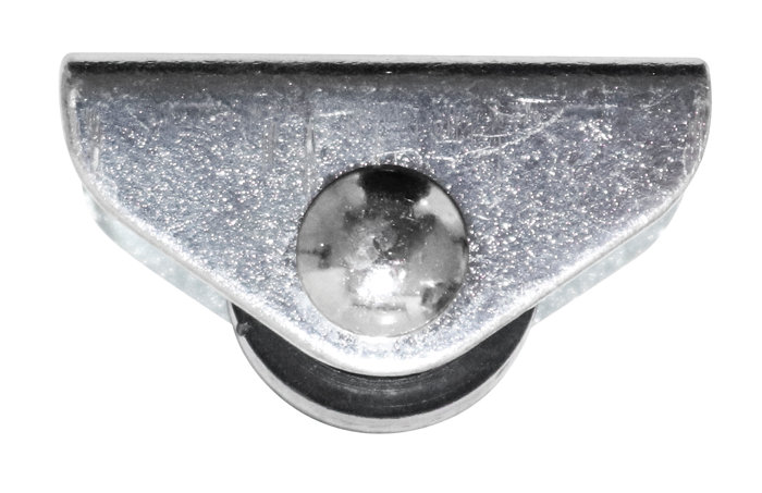 Møbelhjul buk fast sort 15 mm