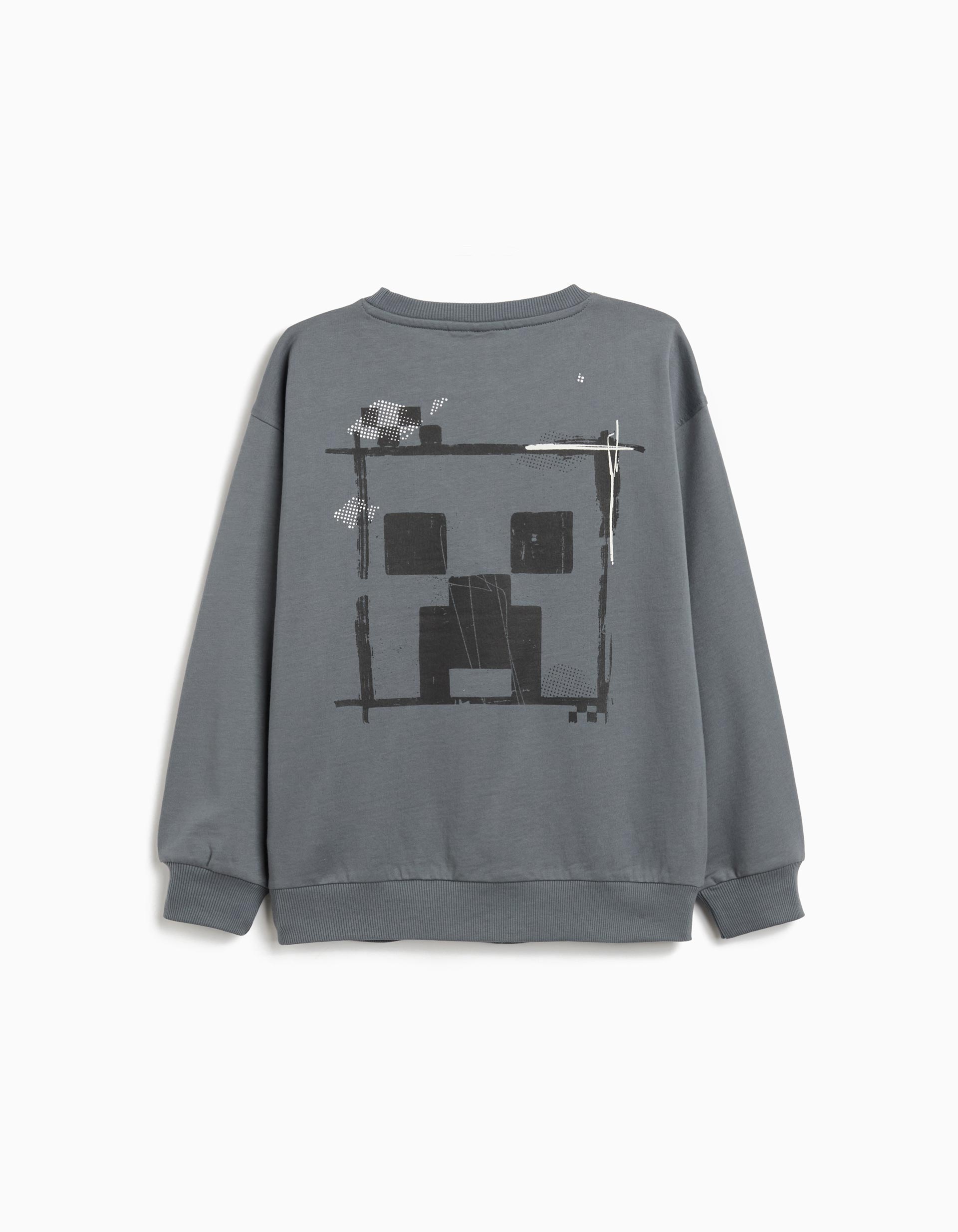 Sweatshirt 'Minecraft', Menino, Cinzento