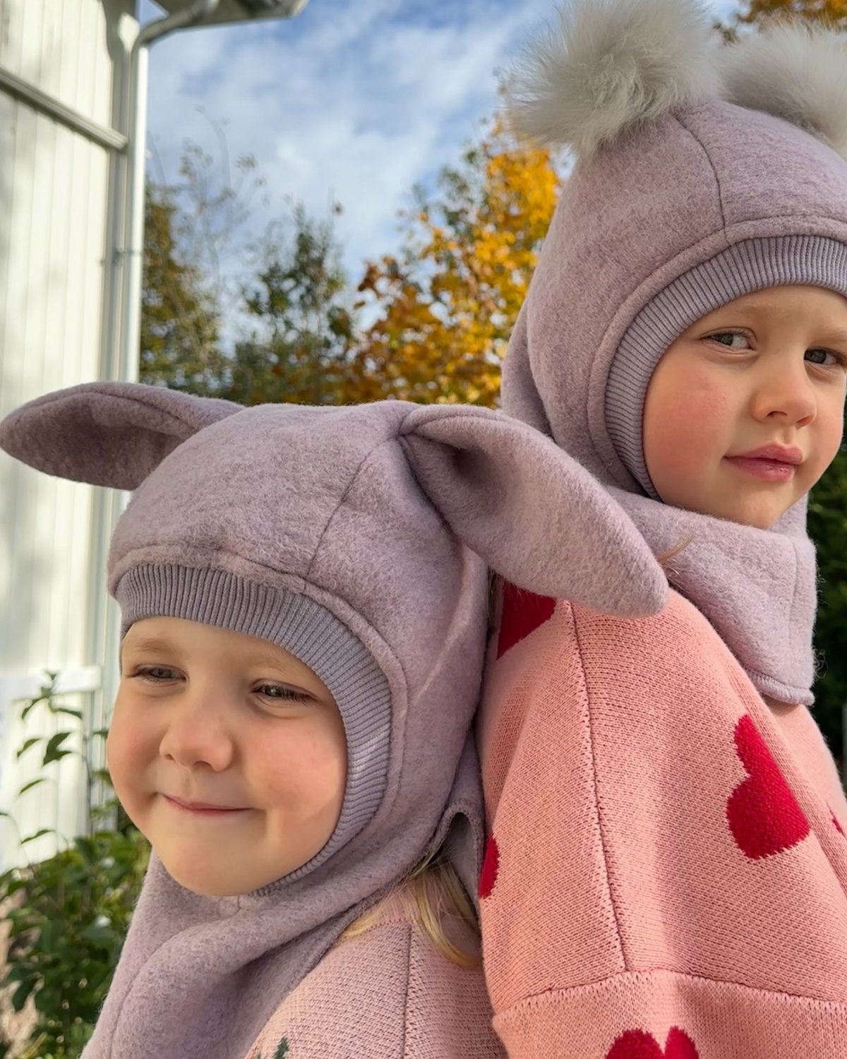Balaclava Ull 2-lags – Kaninører, Børstet Ullfleece | Ears Wool