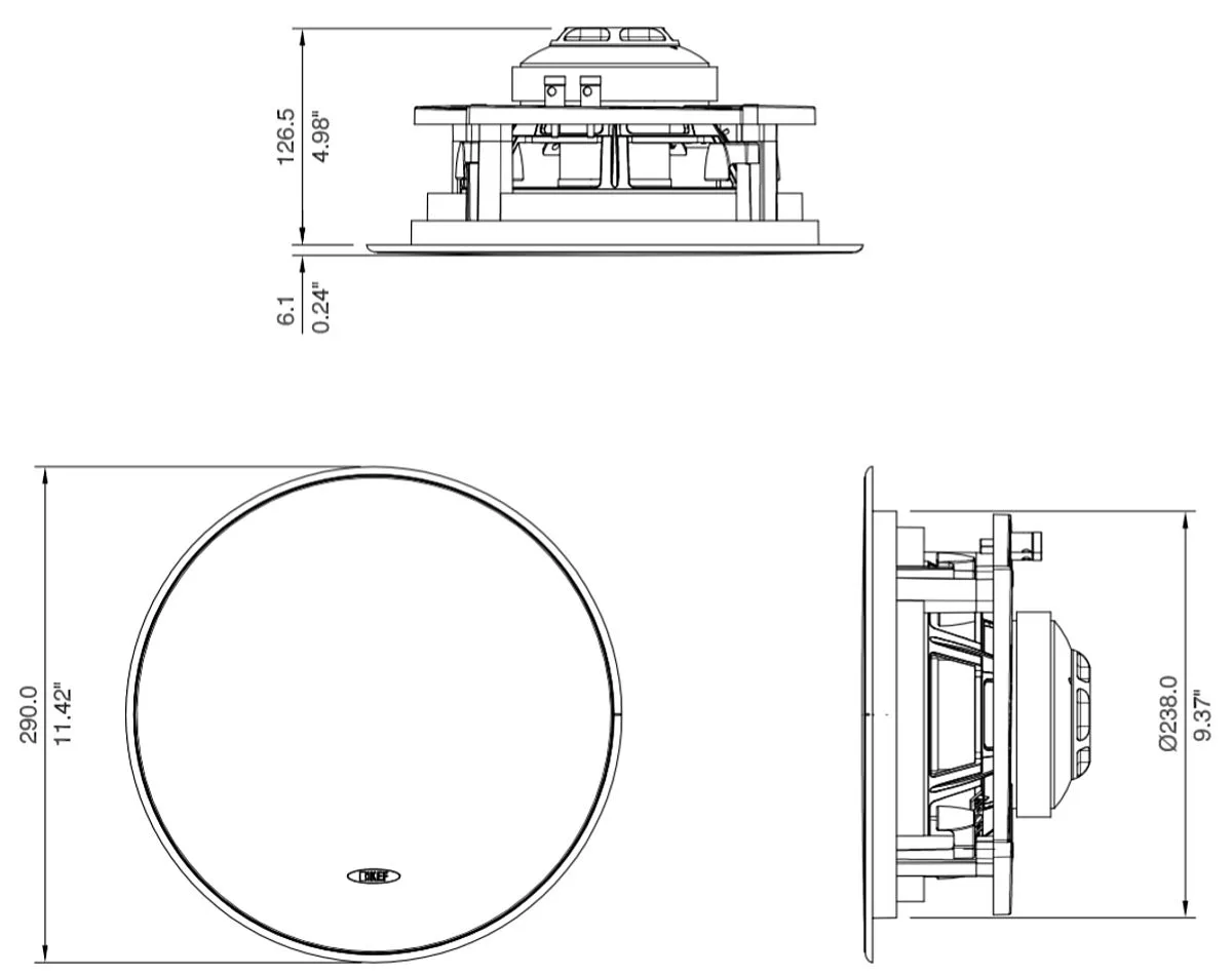 KEF Ci200RR-THX (la pièce) Enceintes encastrables