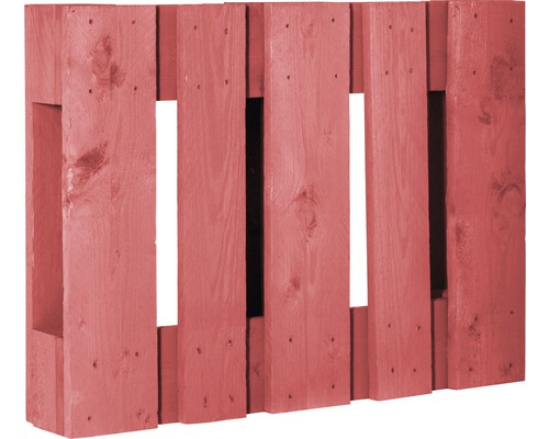 Projectpallet, half dwars, 60 x 80 x 15 cm, Zweeds rood