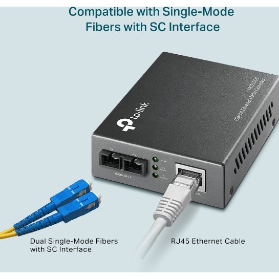 TP-Link MC210CS convertisseur de support réseau 1000 Mbit/s 1310 nm Monomode Noir