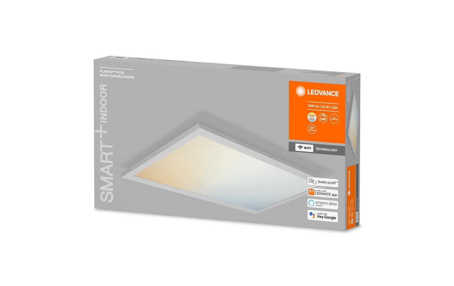 LED-Panel SMART+ WiFi Planon Plus, 60 x 30 cm, 22WPanelleuchten mit WiFi-Technologie