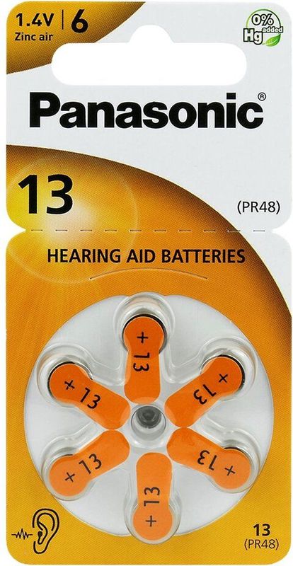 Panasonic - Hoorbatterij Pr13 - 6-pack - Knoopcel