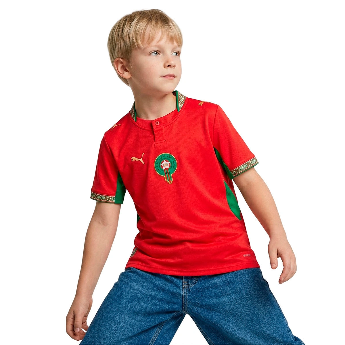 Camisola Puma Marrocos Primeiro equipamento Mundial 2026 Criança