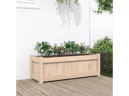 Jardinière d'extérieur 90x31x31 cm bois de pin massif