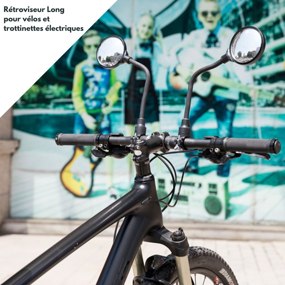 Rétroviseur Long Pliable pour Trottinette et Vélo