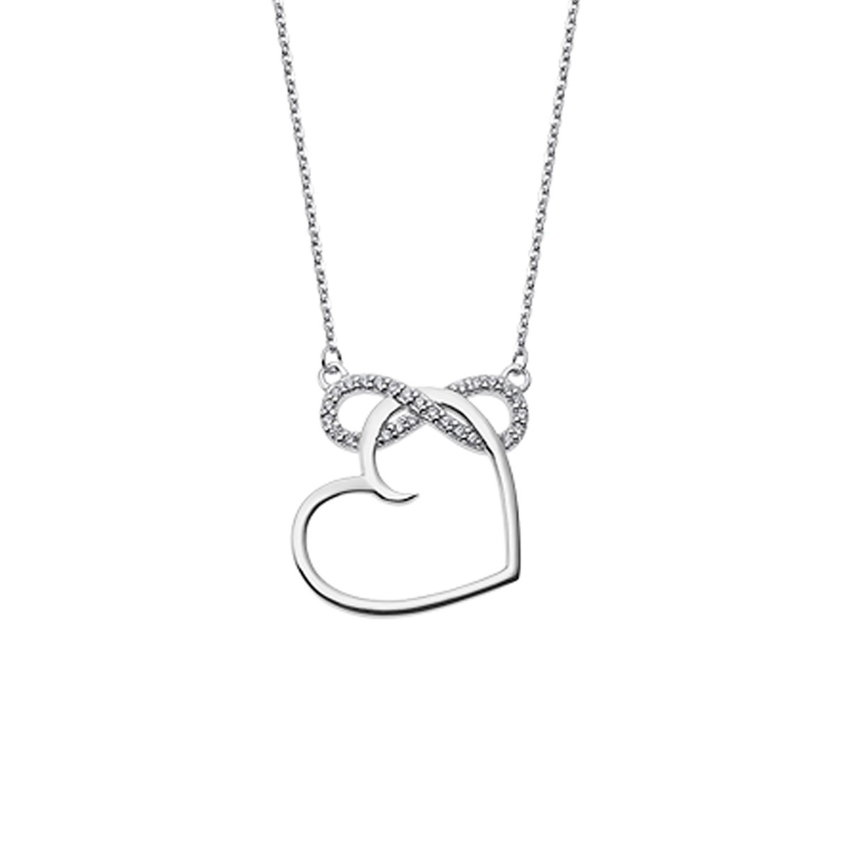 Collier double Lotus Silver Collection MomentsCoeur Infini