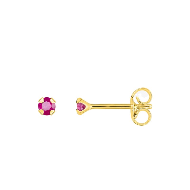 Boucles d'oreilles femme - rubis - Or 18 Carats