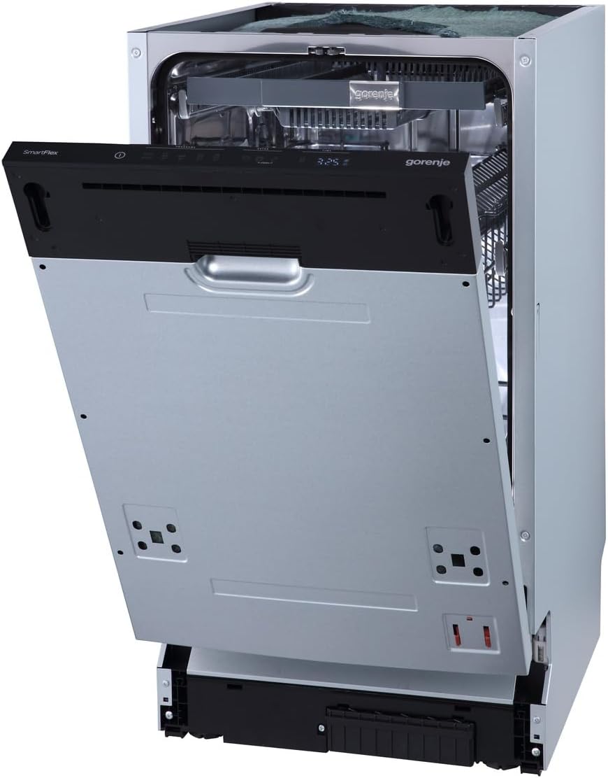 Gorenje GV583C10 Vollintegrierbarer Geschirrspüler, 45cm, 10 Maßgedecker, TotalDry automatische Türöffnung, ExtraHygiene, vollständiger Überlaufschutz, Spültemperatur bis 65°C