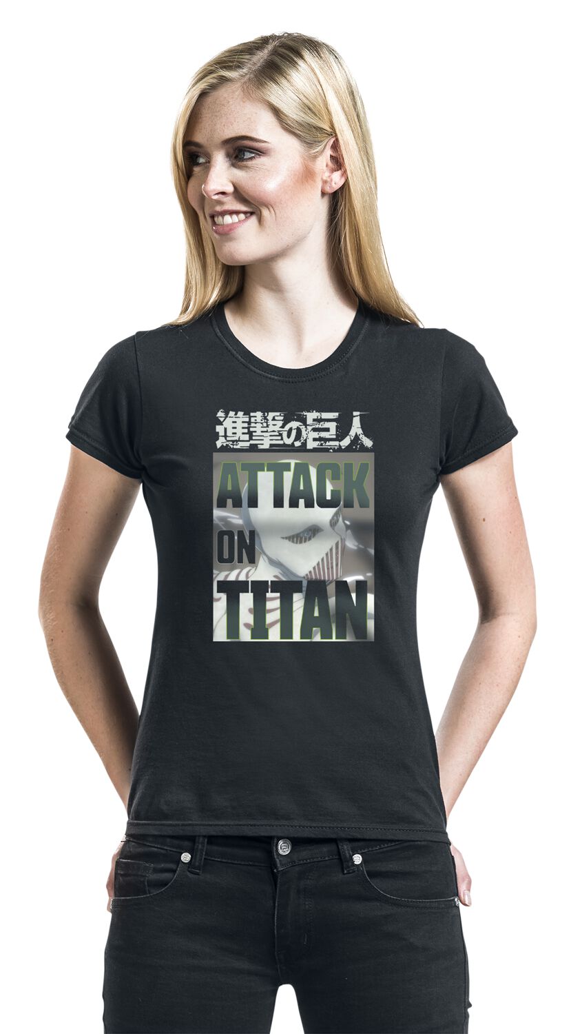 White Titan Face | L'Attaque Des Titans T-Shirt Manches courtes