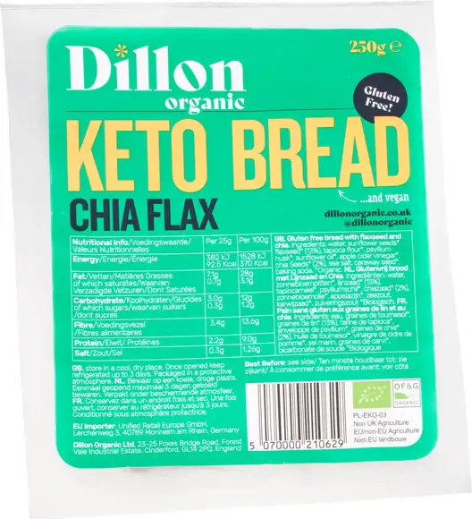 Glutenvrij brood keto chia lijnzaad