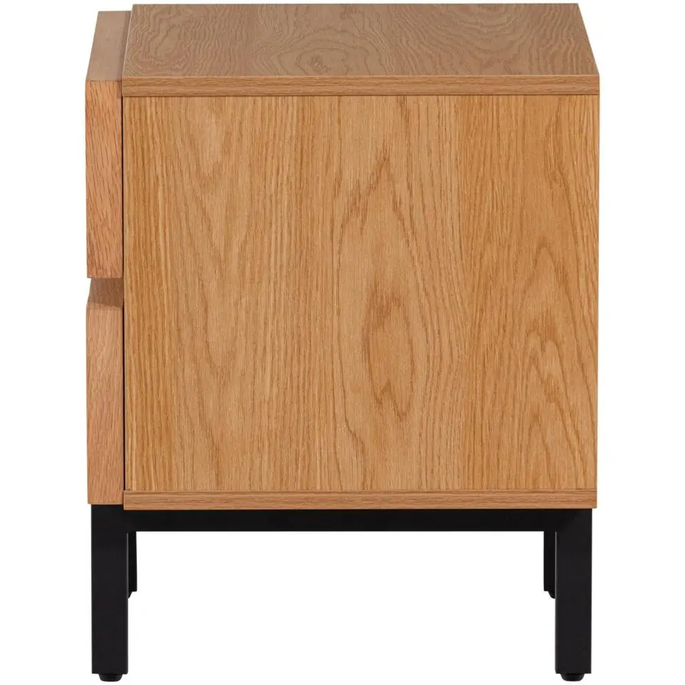 TOURS ladekast/nachtkastje 2 lades melamine/MDF naturel